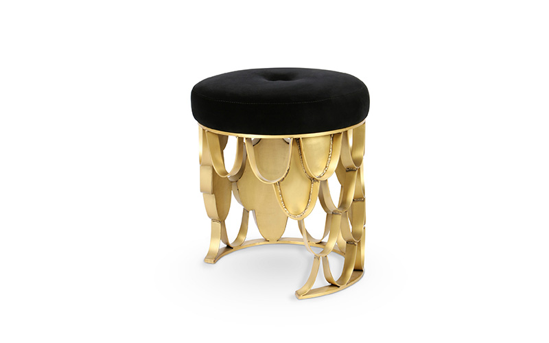 KOI Stool | Modern Round Stool by BRABBU